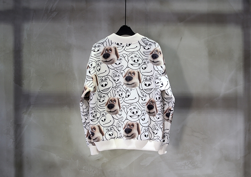 女款 M8/ 3折起 韓日流行品牌TalkTom/ 春秋款 時尚可愛滿版印花圖騰休息長袖T卹  /高爾夫球衣