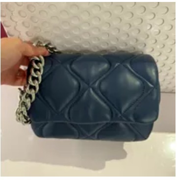 [S] MARC JACOBS H949L01RE22-419 SMALL QUILTED PILLOW BAG,AZURE BLUE, 196611030793 (SMJ155)