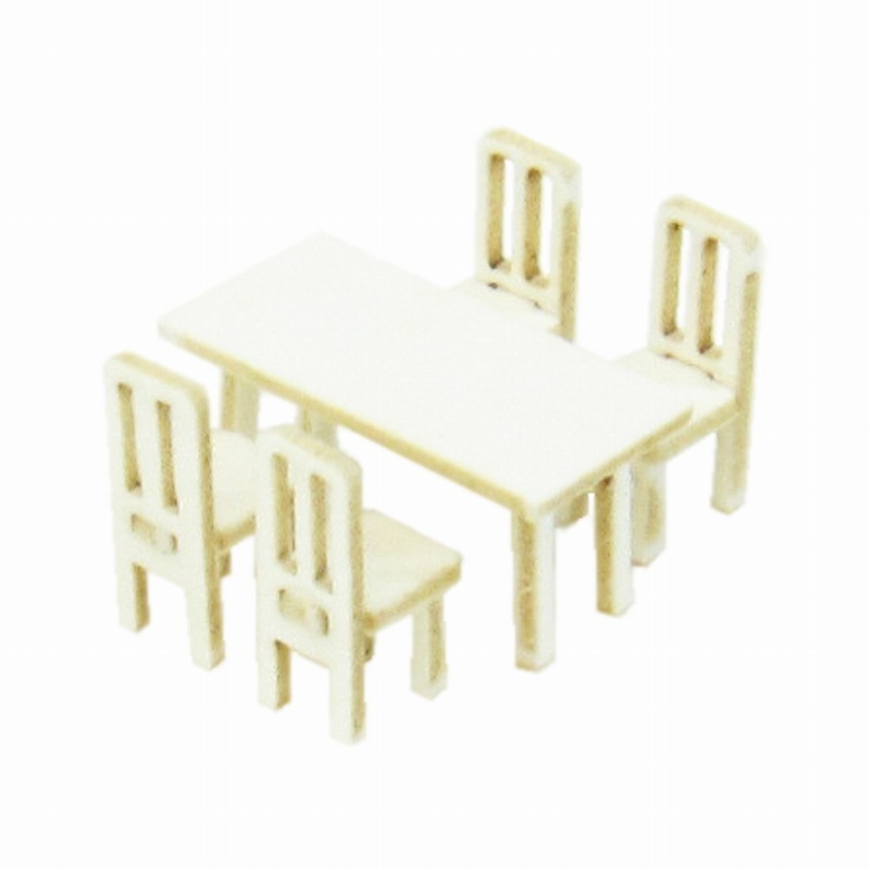 日本sankei 微縮藝術精品_【MP04-82】テーブル＆イスA