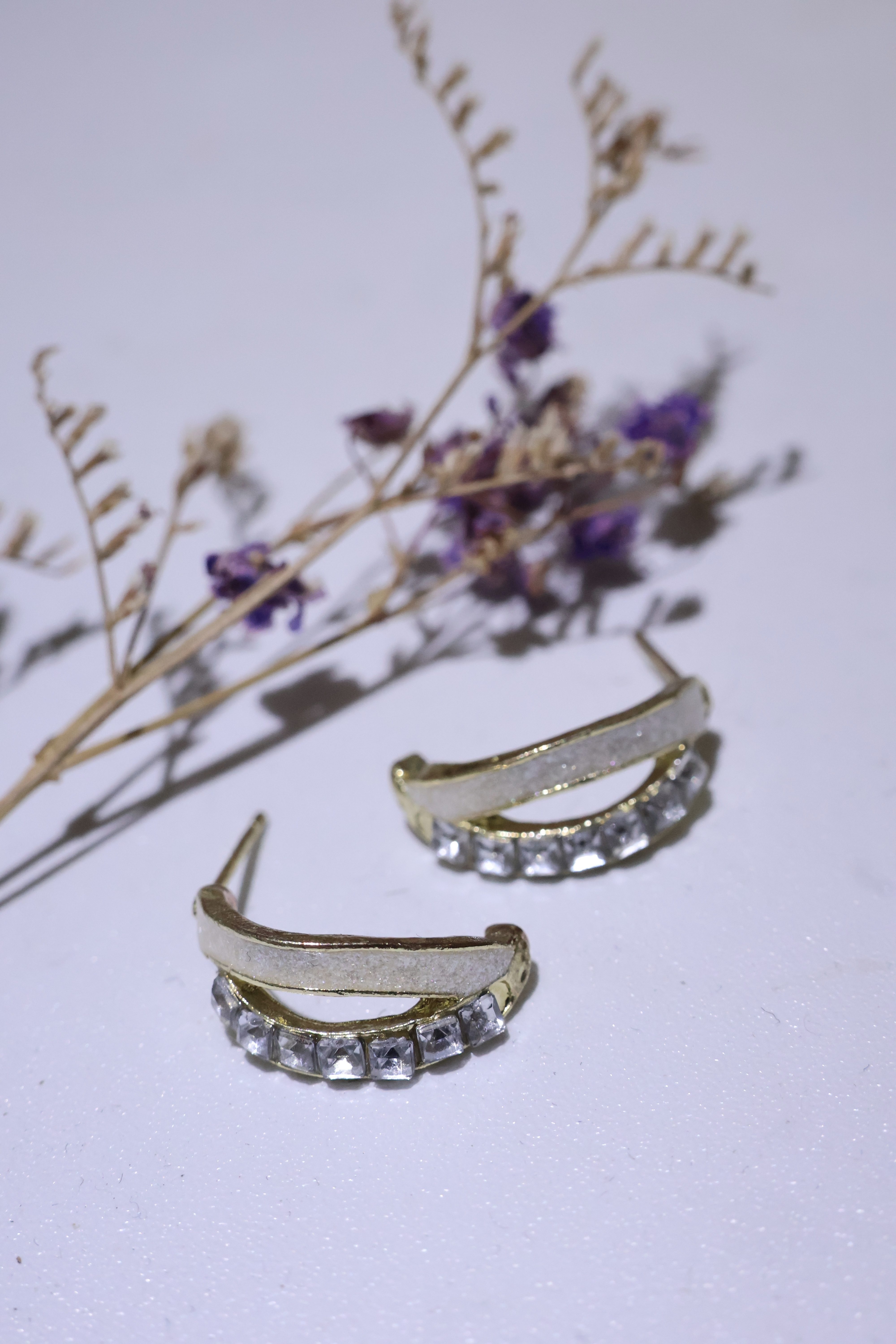 鑽石貝殼雙層耳環🐚