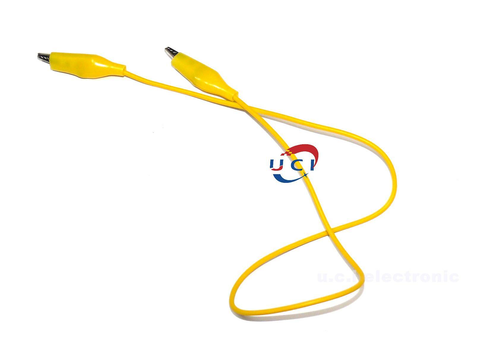 【UCI電子】 (中上) 小號雙頭鱷魚夾線 總長約44cm 鱷魚夾線 電源測試導線 連接線 測試線
