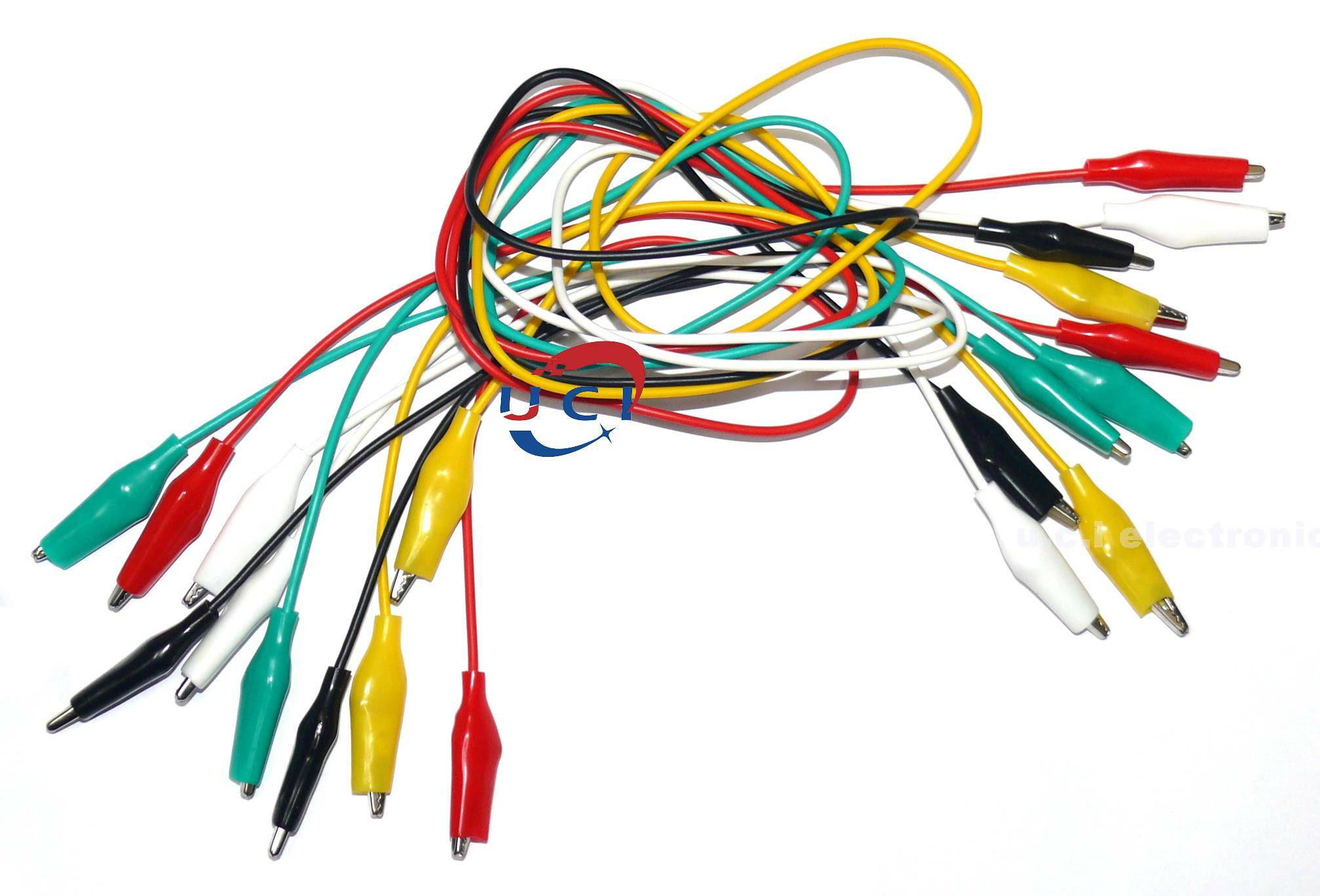 【UCI電子】 (中上) 小號雙頭鱷魚夾線 總長約44cm 鱷魚夾線 電源測試導線 連接線 測試線