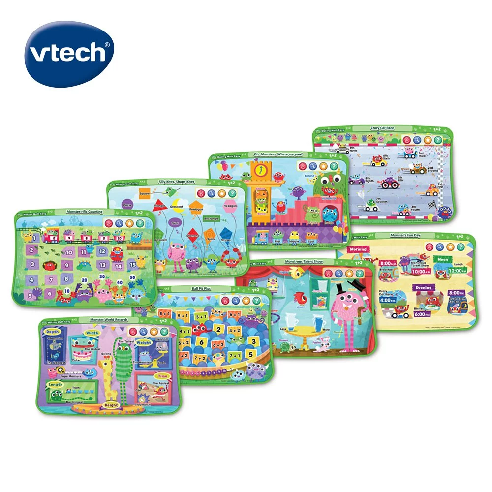 《 英國 Vtech 》 互動學習點讀桌圖鑑套卡組-數學好好玩(3-5Y)