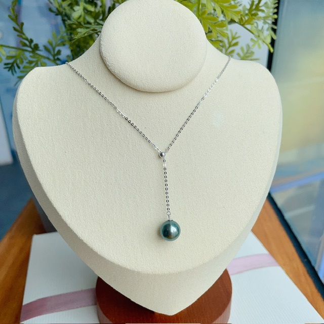 18K金大溪地黑珍珠Y字項鍊 (9-9.5mm)