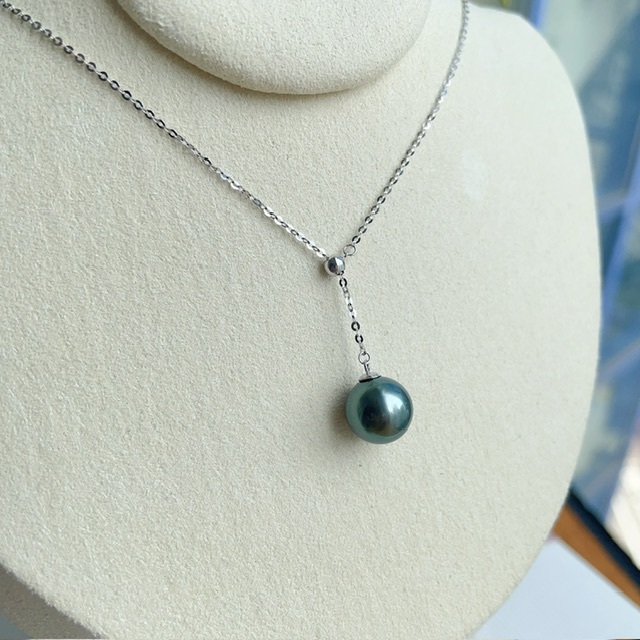 18K金大溪地黑珍珠Y字項鍊 (9-9.5mm)