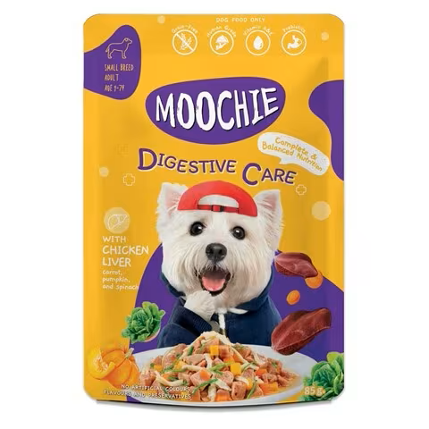 Moochie Superfood Digestive Care With Chicken Liver Wet Dog Food (85gx12pcs)