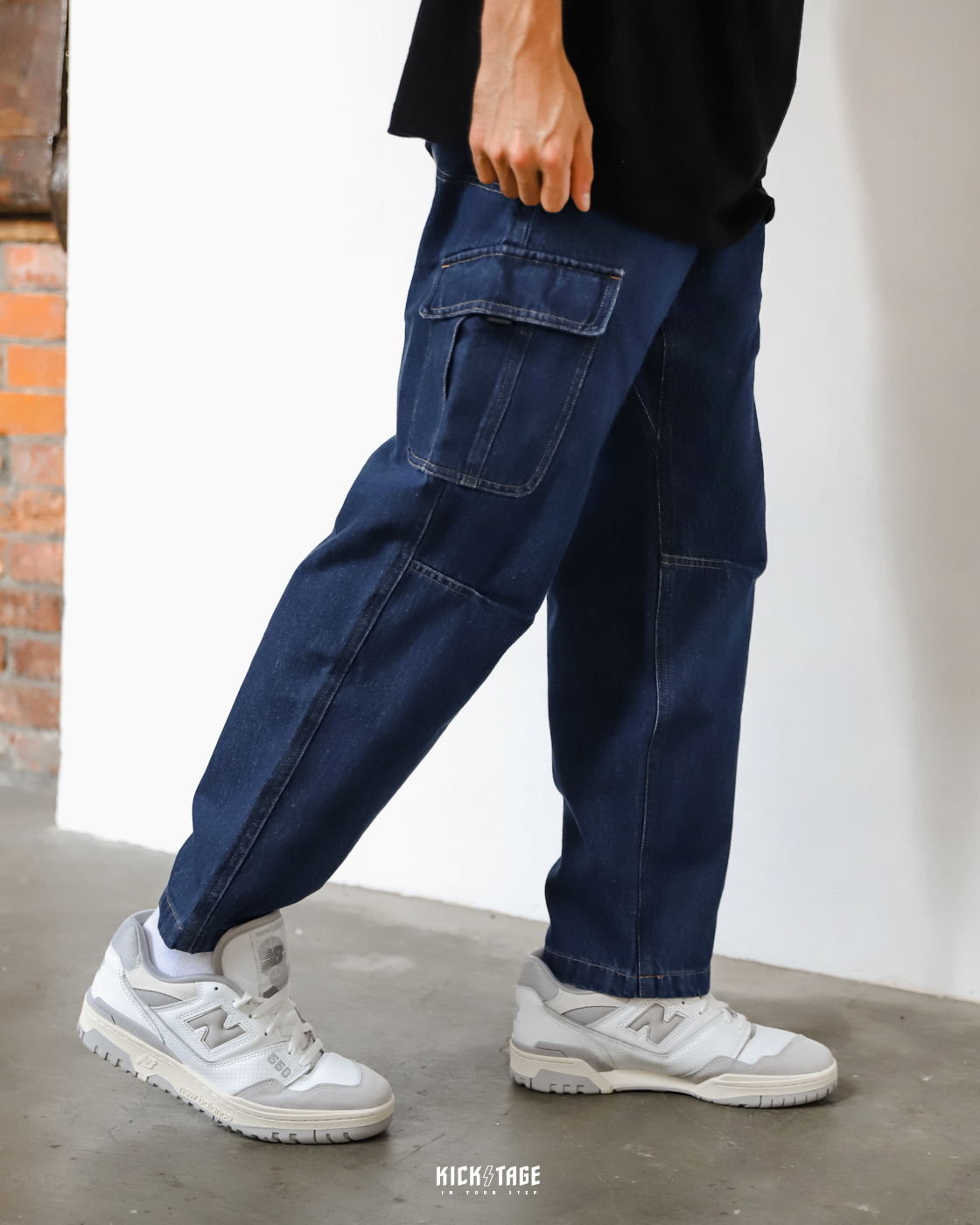 **特價商品售出不退換**GRAMICCI CARGO PANTS  黑色 深單寧 腰帶 工裝 牛仔 長褲 工作褲【G3FU-P014-MIO】【G3FU-P014-TB】