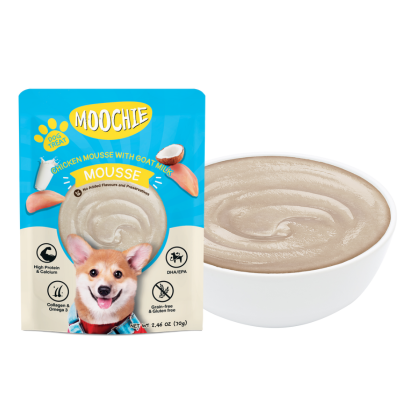 Moochie Chicken Mousse With Goat Milk Wet Dog Food (70gx12pcs)