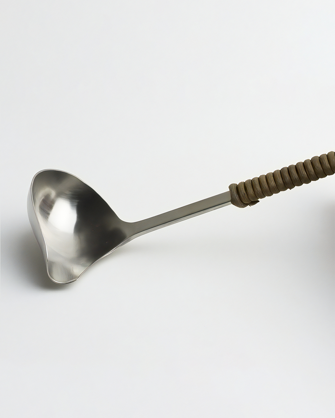 不鏽鋼 藤繞手柄 橫口湯匙 |相澤工房