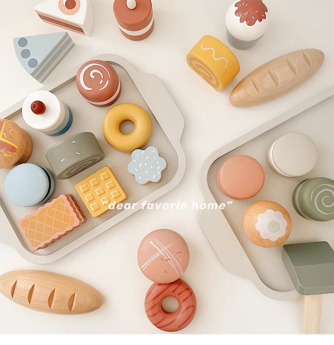 甜品烘焙烤盤木質仿真玩具組