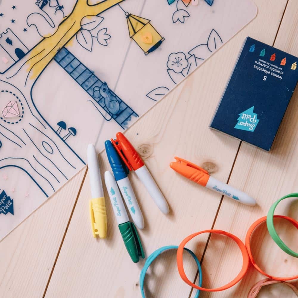 Super Petit 可洗式無毒彩色筆補充包(5色入)