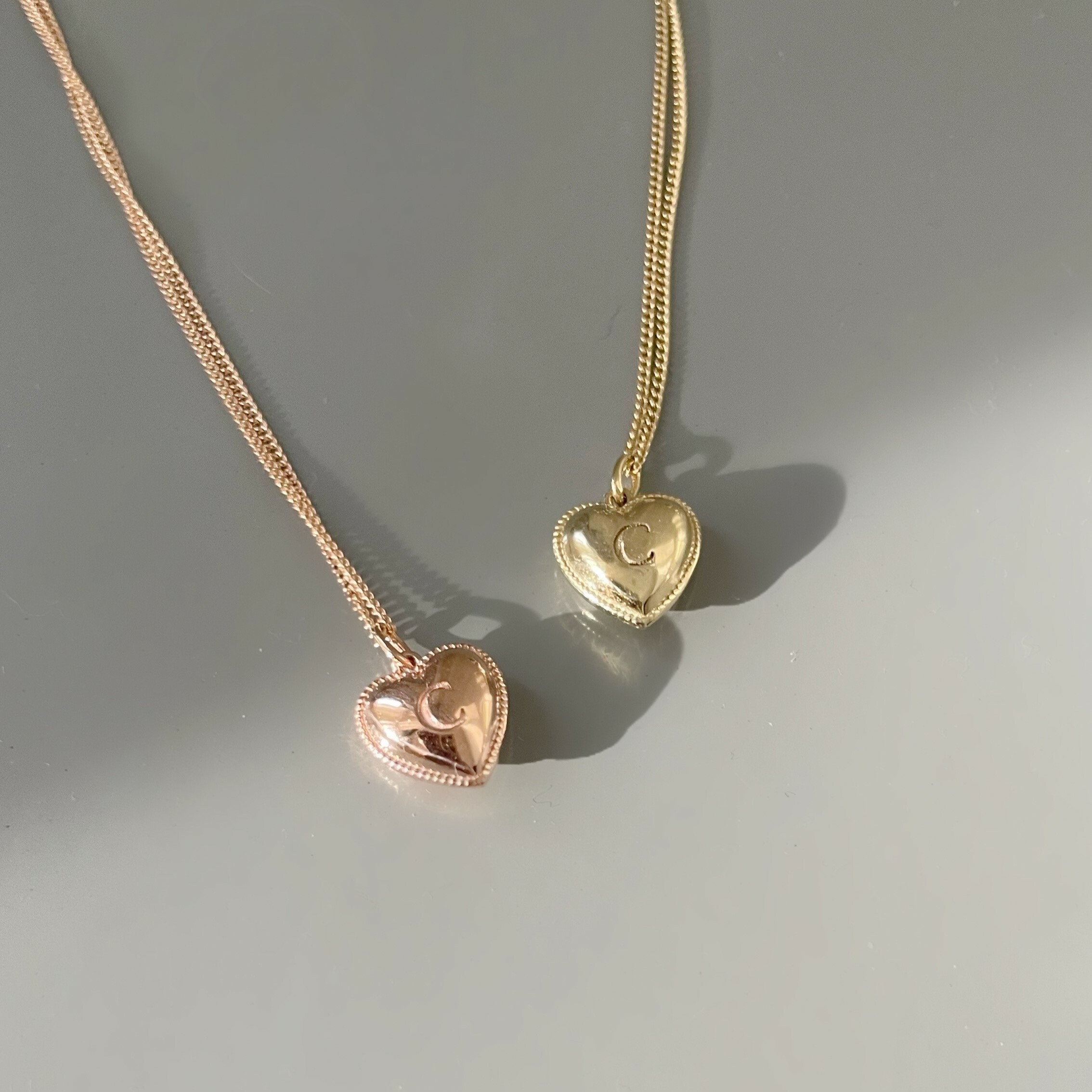 14k Initial heart 項鍊