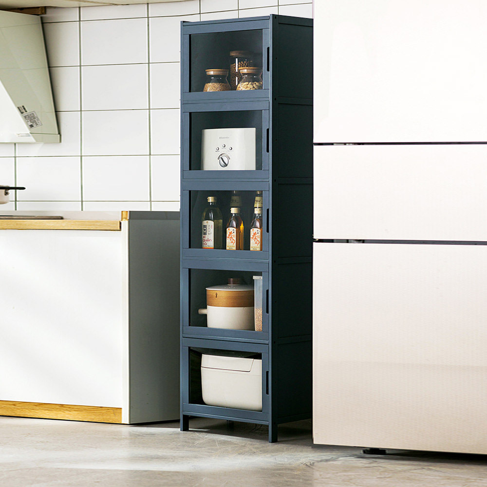 【AOTTO】長虹玻璃五層展示夾縫收納置物櫃(AS-046/AS-047)