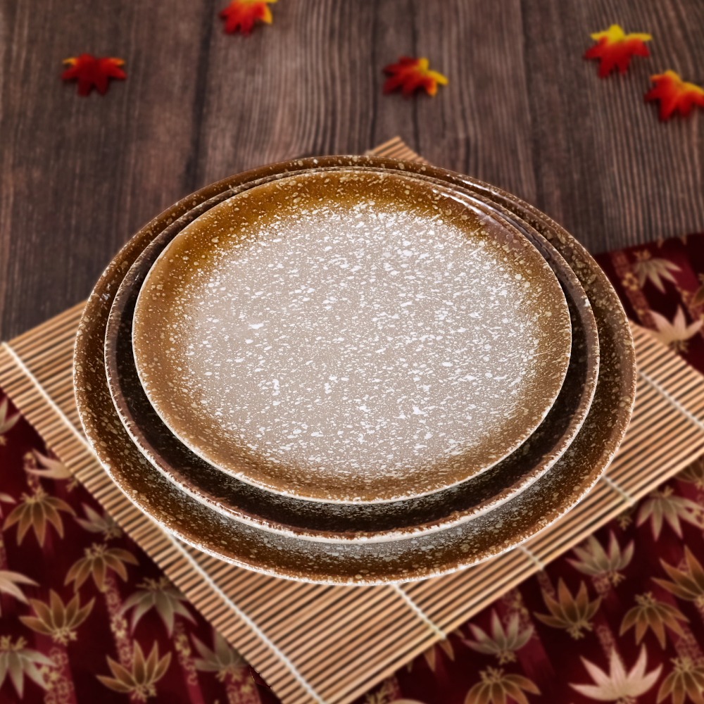 棕金 淺盤 18/21/24cm AS03-30-01【陶杯杯瓷器】