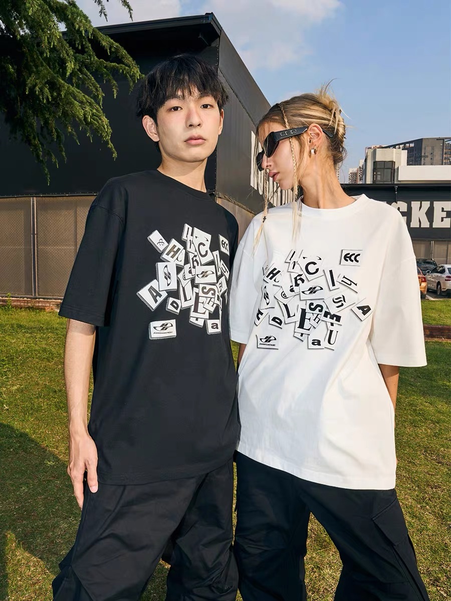 Harsh and Cruel 23SS 不規則剪紙logo短袖 HM232020282