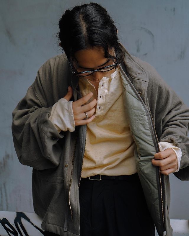 Name. - COTTON KERSEY M-65 SHORT JACKET / OLIVE