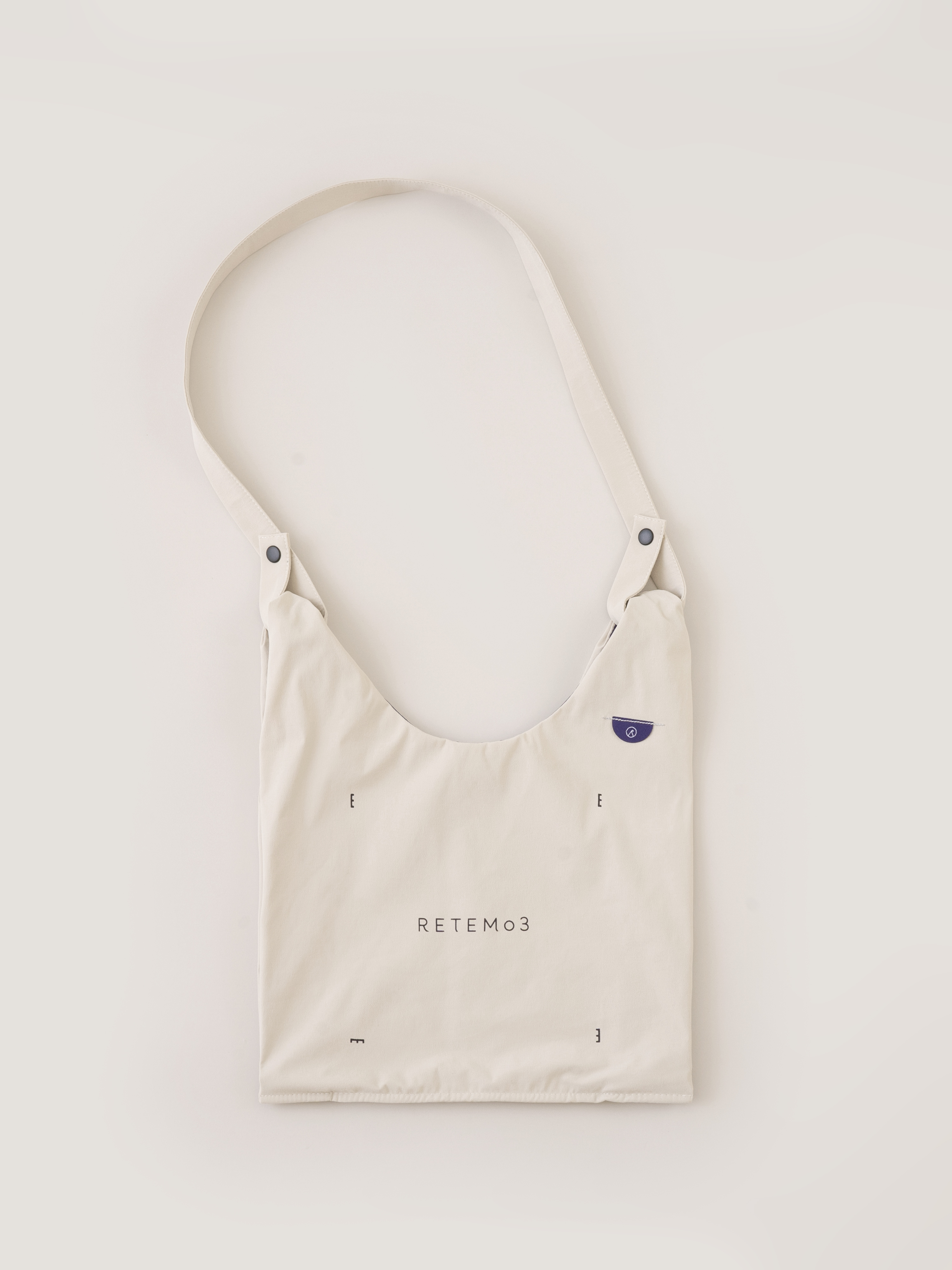 RETEM03 Logo Printed Tote Bag | Khaki