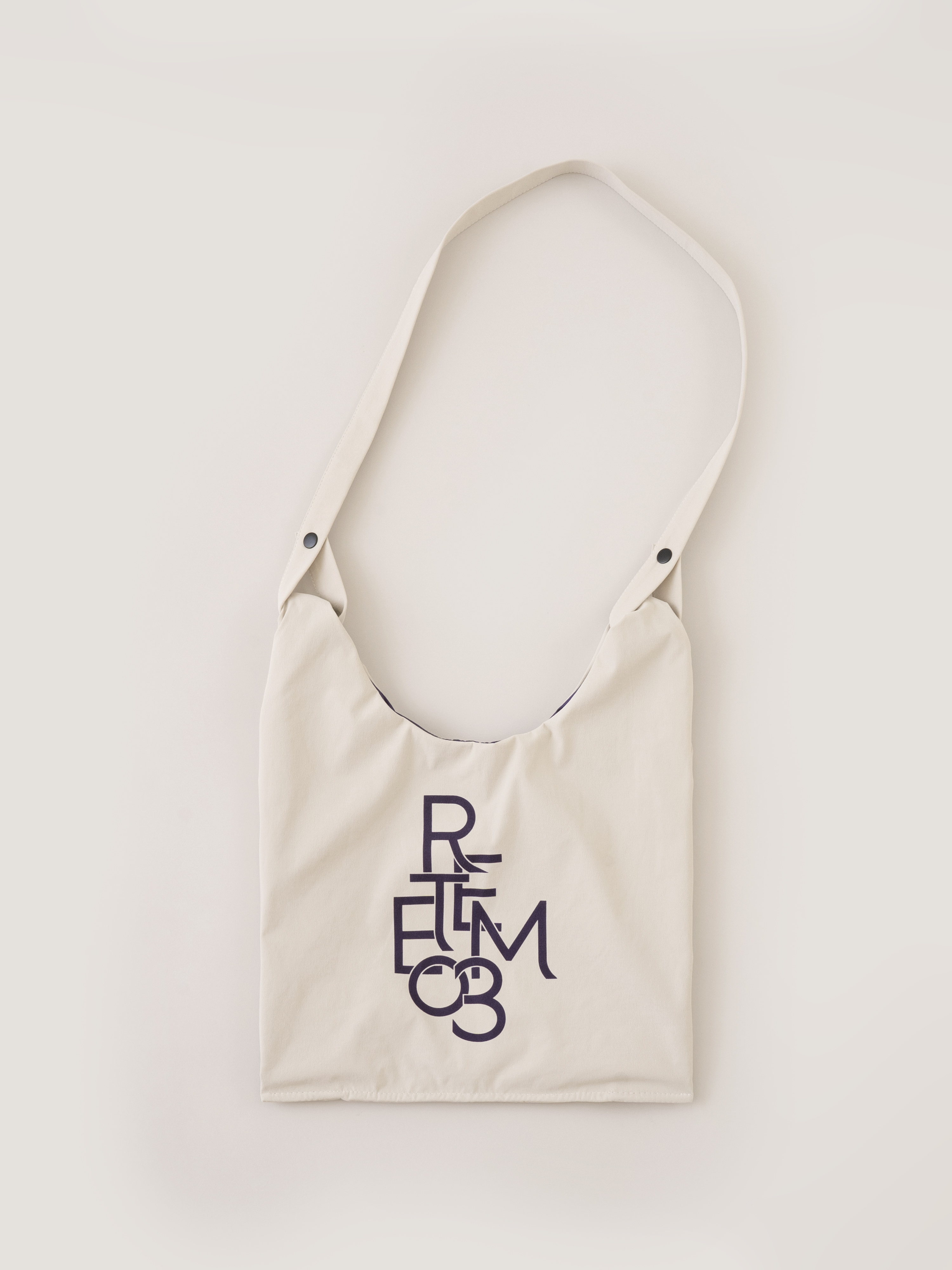 RETEM03 Logo Printed Tote Bag | Khaki
