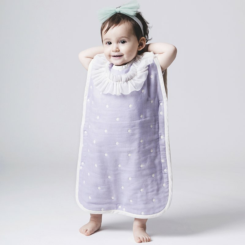 Niva 嬰幼兒六重紗水玉點點防踢被-小公主