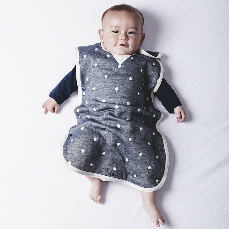 Niva 嬰幼兒六重紗水玉點點防踢被-小紳士