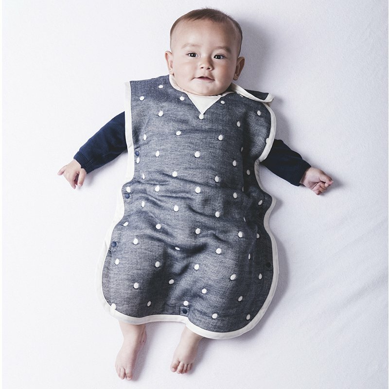 Niva 嬰幼兒六重紗水玉點點防踢被-小紳士