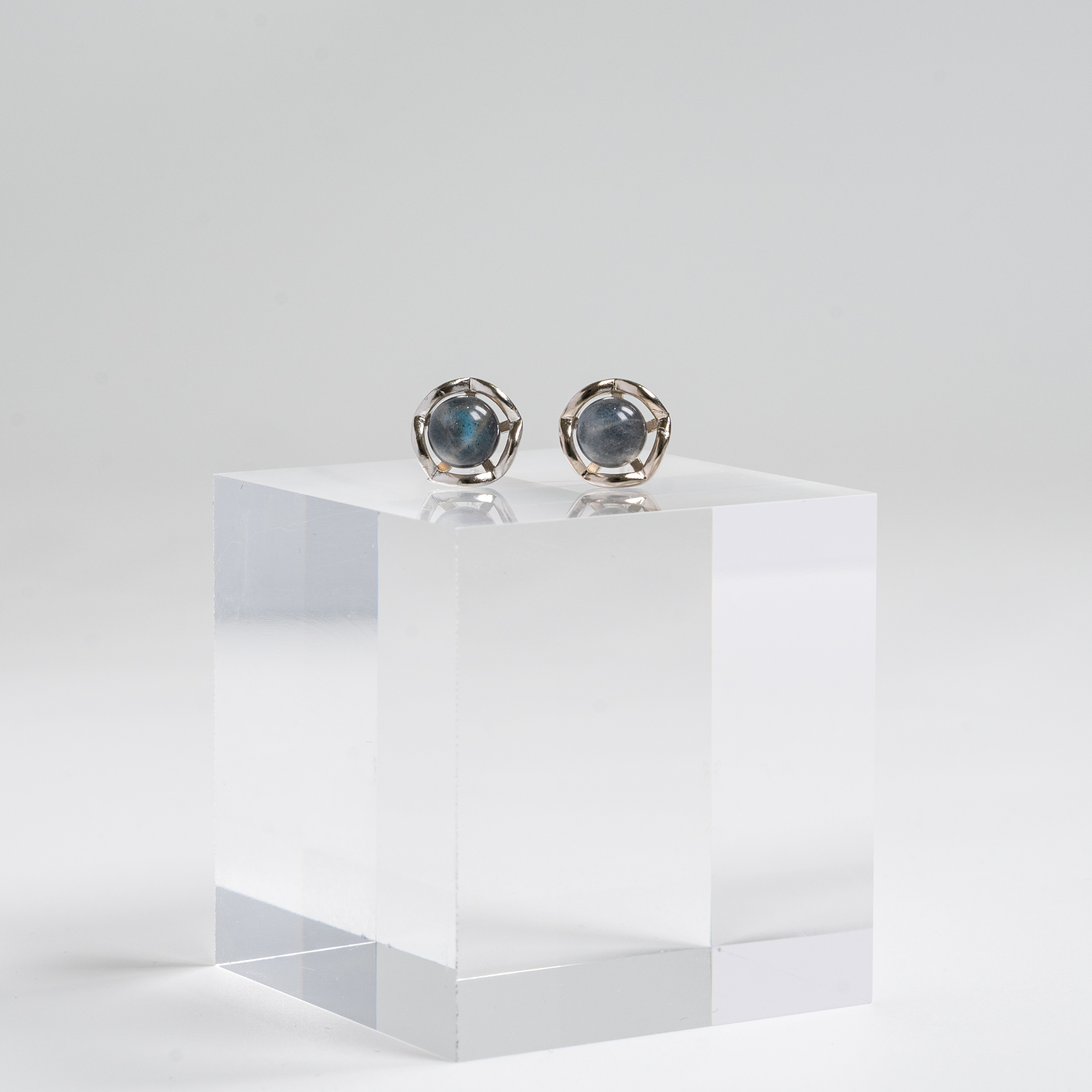 【拉長石】簡約造型耳環