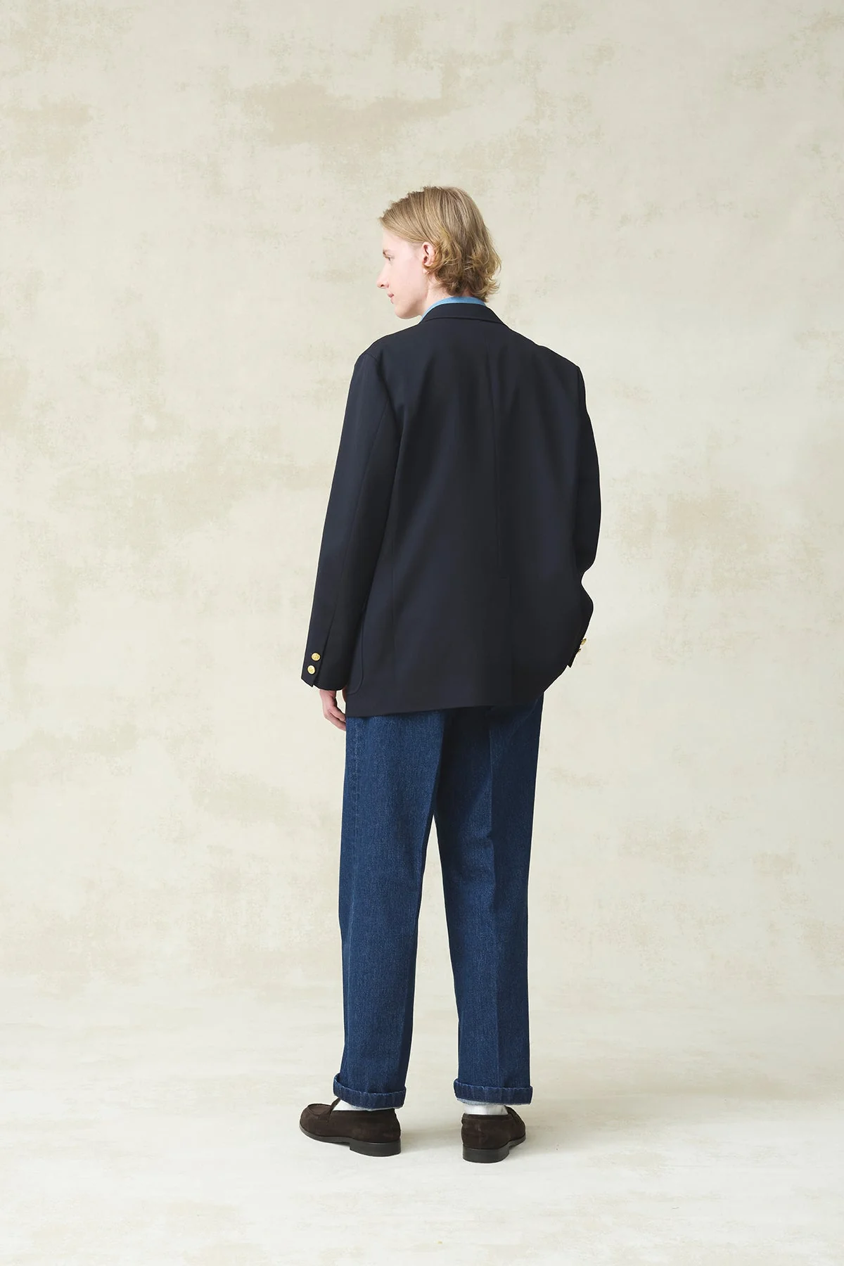 J.PRESS ORIGINALS - 3B BAGGY BLAZER / NAVY