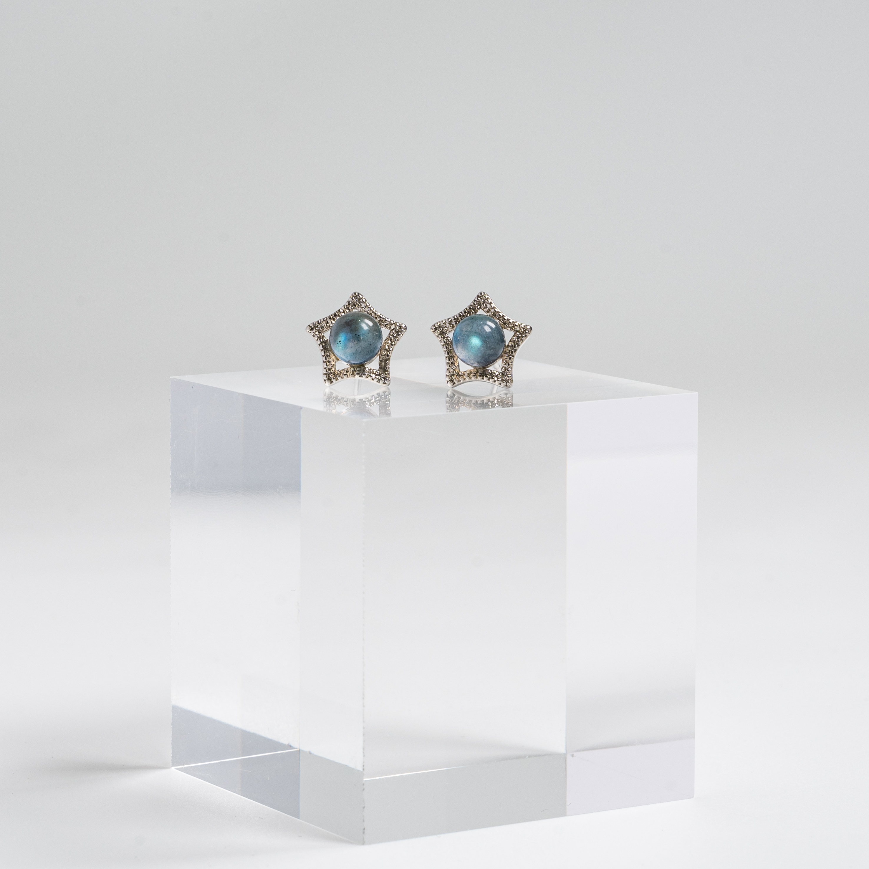 【拉長石】小星星耳環