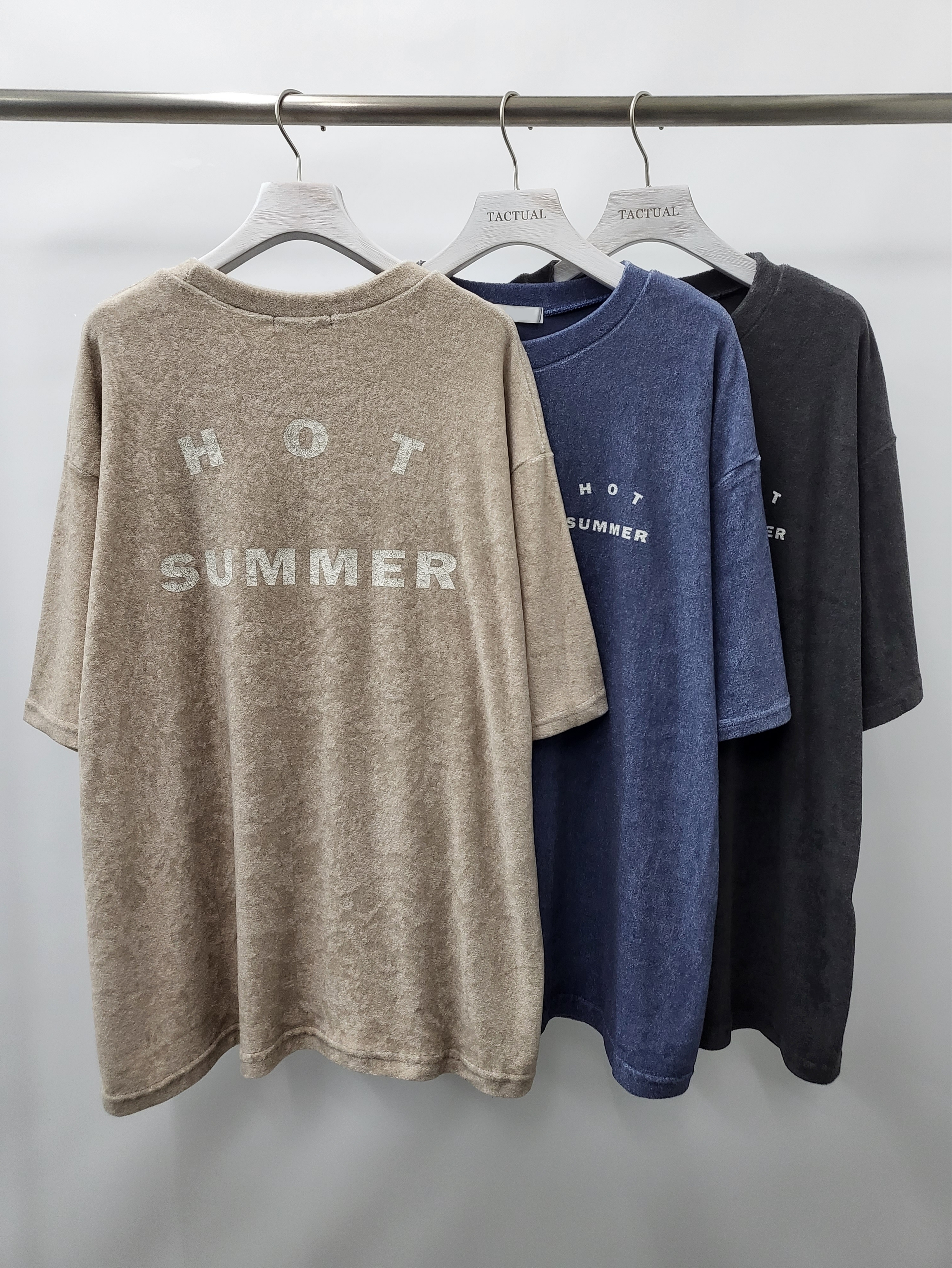 毛巾質地英文字短袖Tee T5129