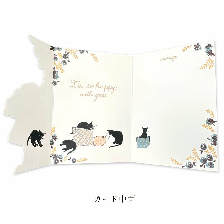 花束 貓與我系列 萬用卡片｜日本Kurahashirei