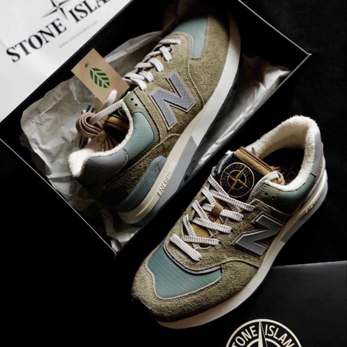 New Balance 574 x STONE ISLAND 聯名 灰棕色 U574LGST