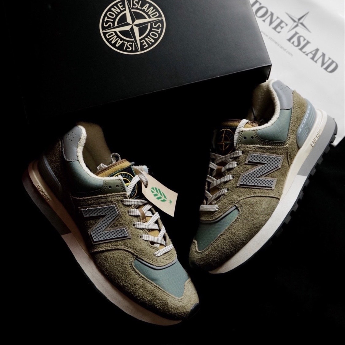 New Balance 574 x STONE ISLAND 聯名 灰棕色 U574LGST