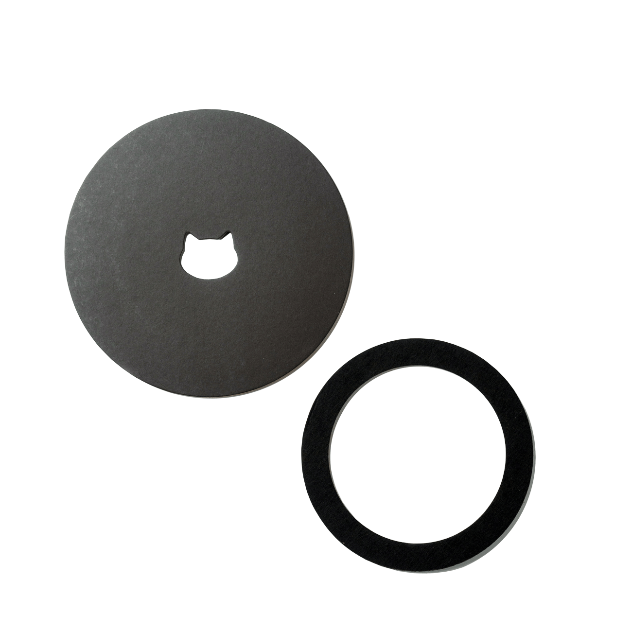 貓好巢補充包｜底盤和圓環1組｜午夜黑