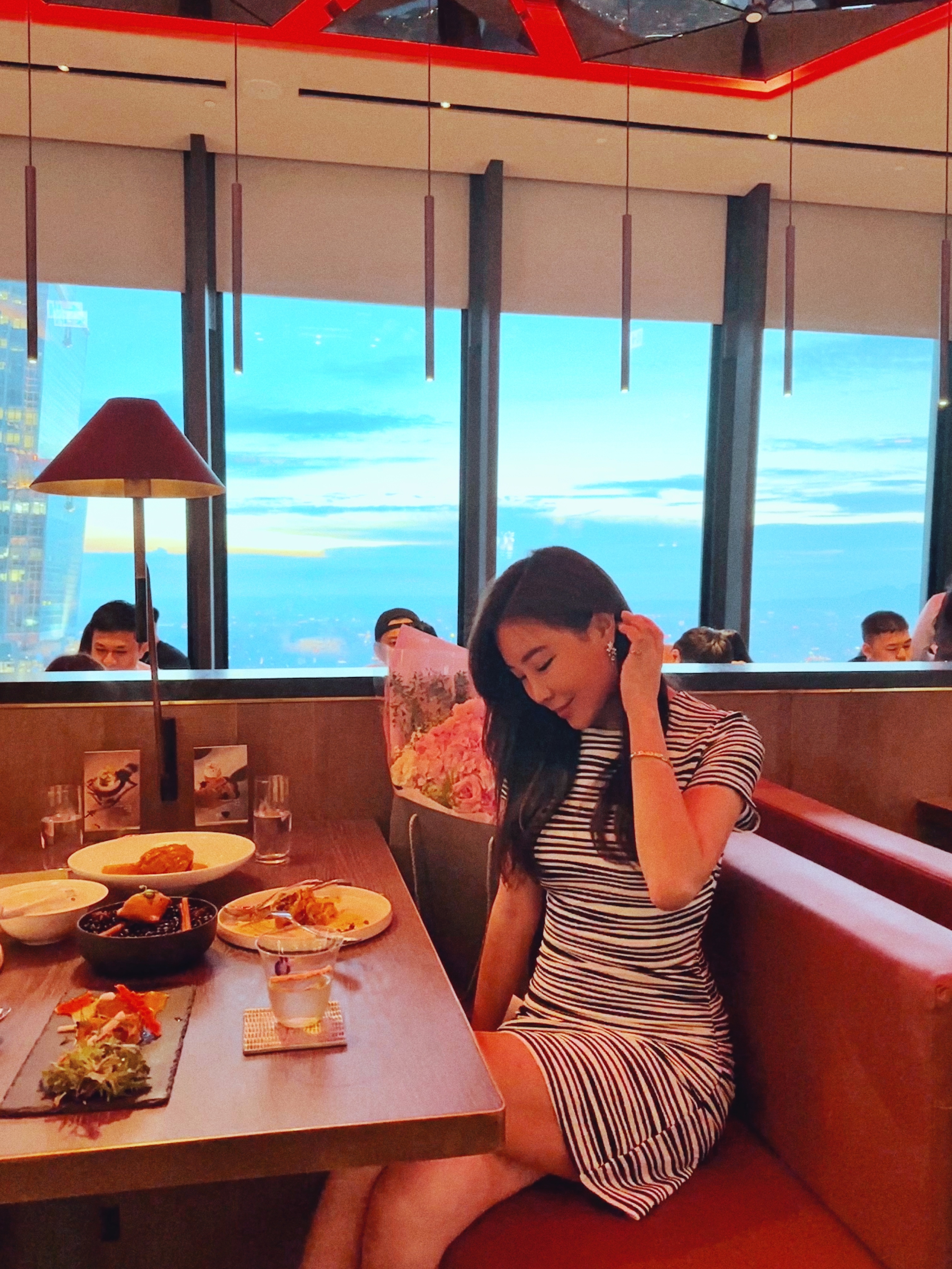 Meet you 邂逅 水波紋短袖洋裝