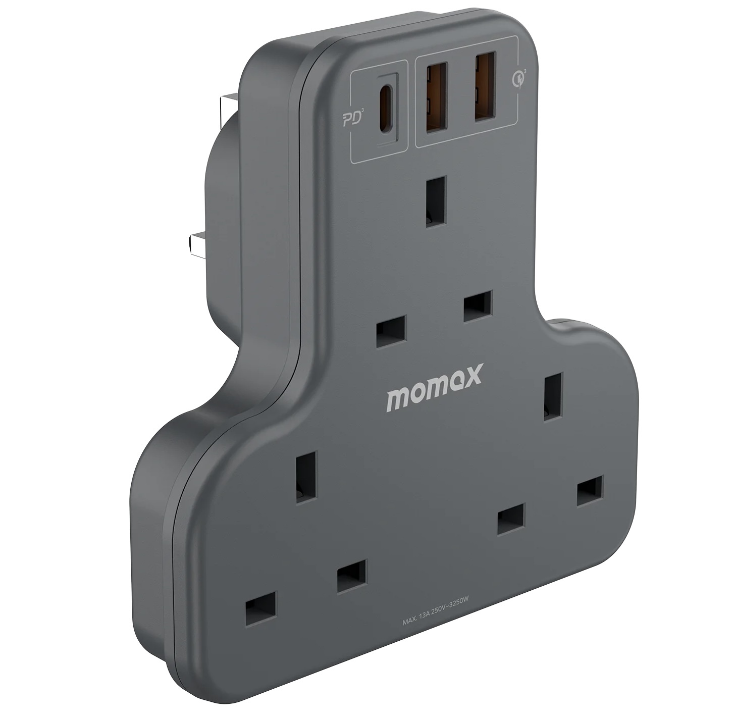 Momax - One Plug PD20W 2A1C 3位 T型插座 US6