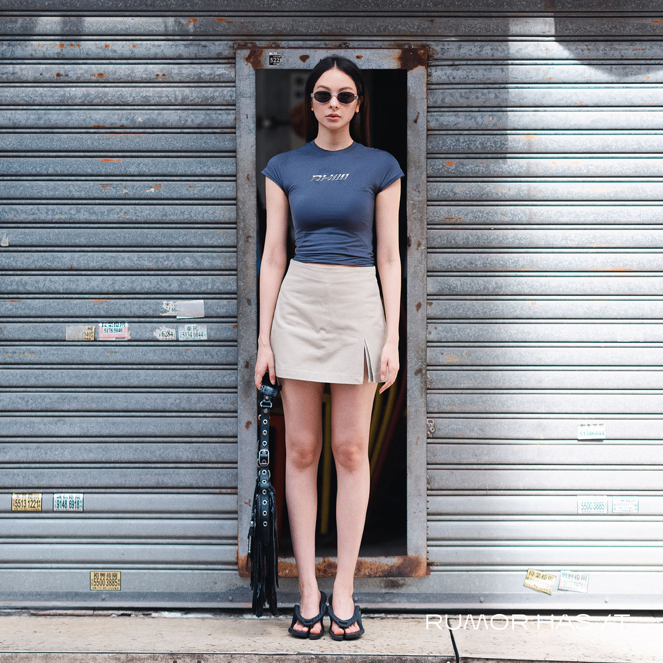 Daily Slit Skort-Khaki