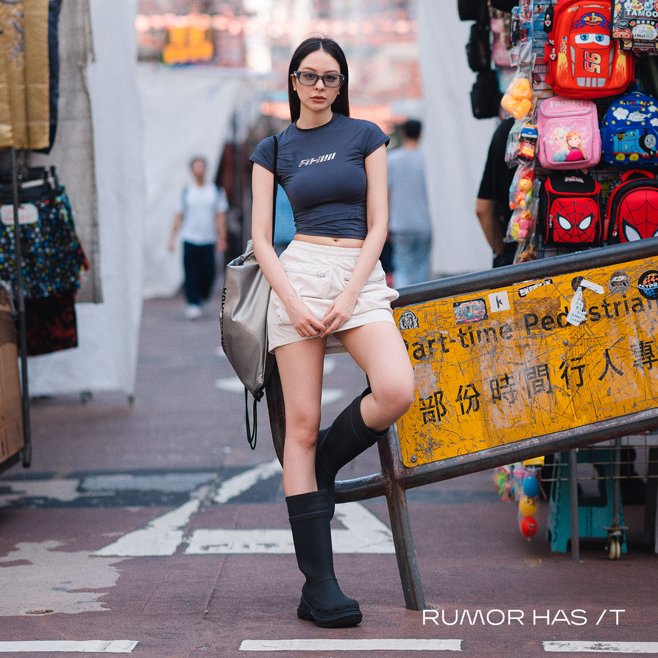 Multi Pocket Skort-Ivory