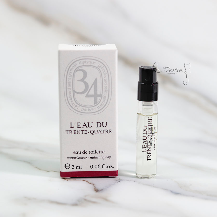 Diptyque 聖日爾曼大道34號之水L'Eau du Trente-Quatre 中性淡香水2mL 可