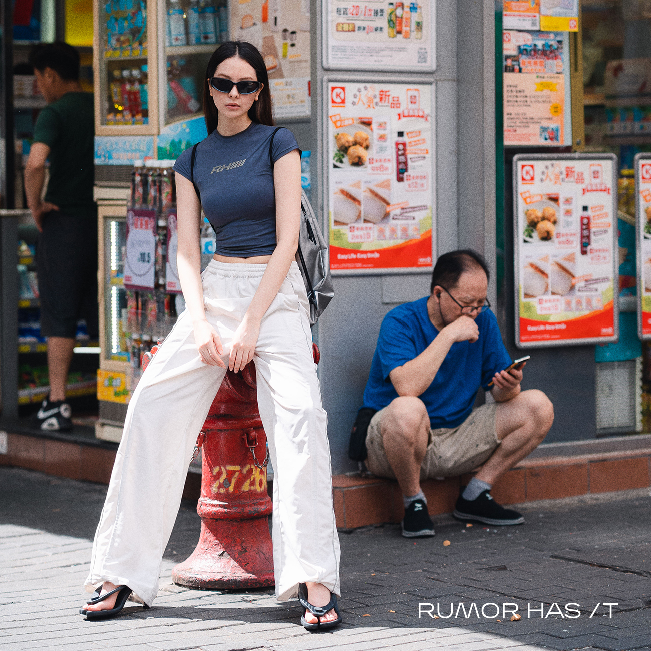 Women’s Drawstring Cargo Pants (Loose Fit) -Ivory