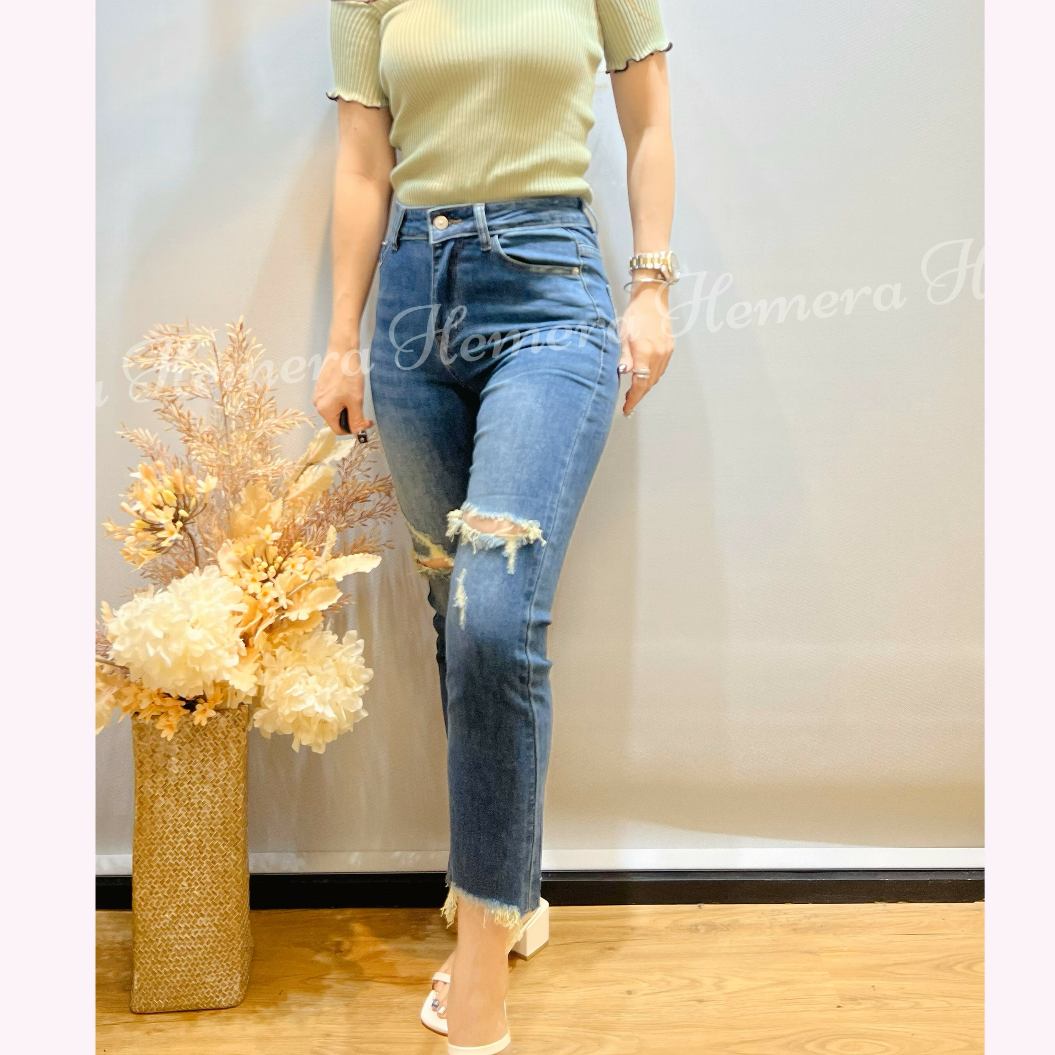 PT23S0837 牛仔顯瘦牛仔褲