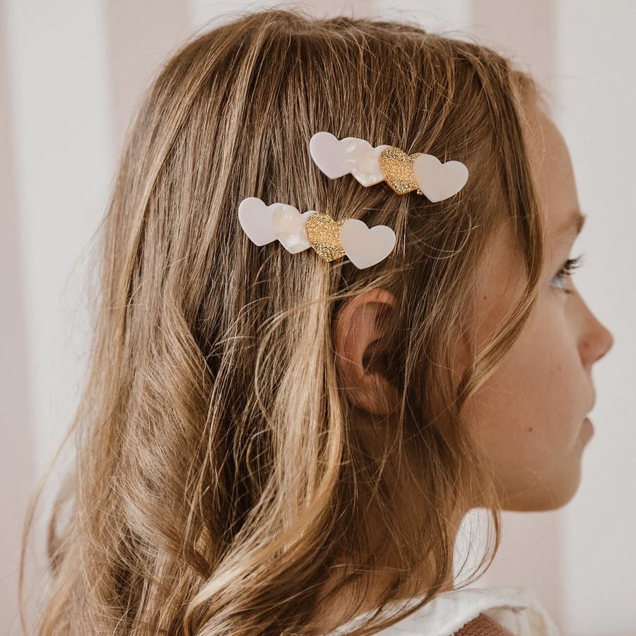 法國 Luciole et Petit Pois/ 4 Hearts Hair Clip