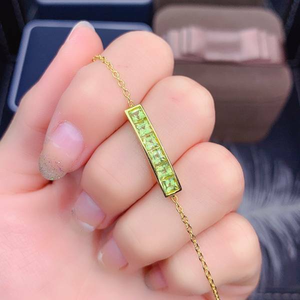 925銀手鍊 新款天然橄欖石