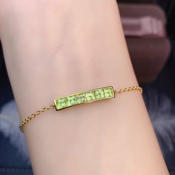 925銀手鍊 新款天然橄欖石