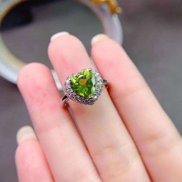 925銀套組 大主石天然橄欖石