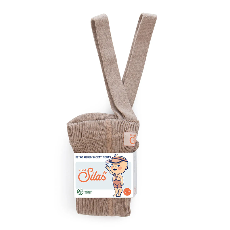 Silly Silas 有機棉吊帶短褲-Peanut Blend
