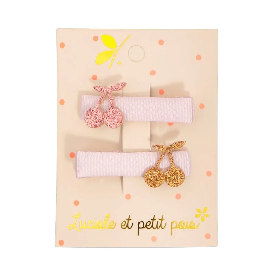 法國 Luciole et Petit Pois/  Mini Cherry Hair Clips（一對）