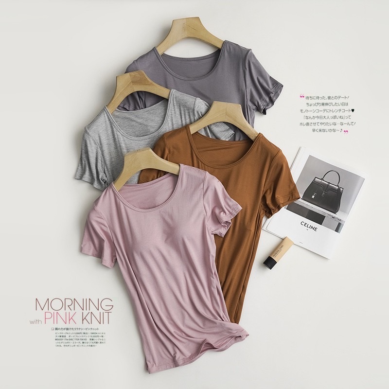 麻咪你需要!!!!袖子款莫代爾涼感bra-T