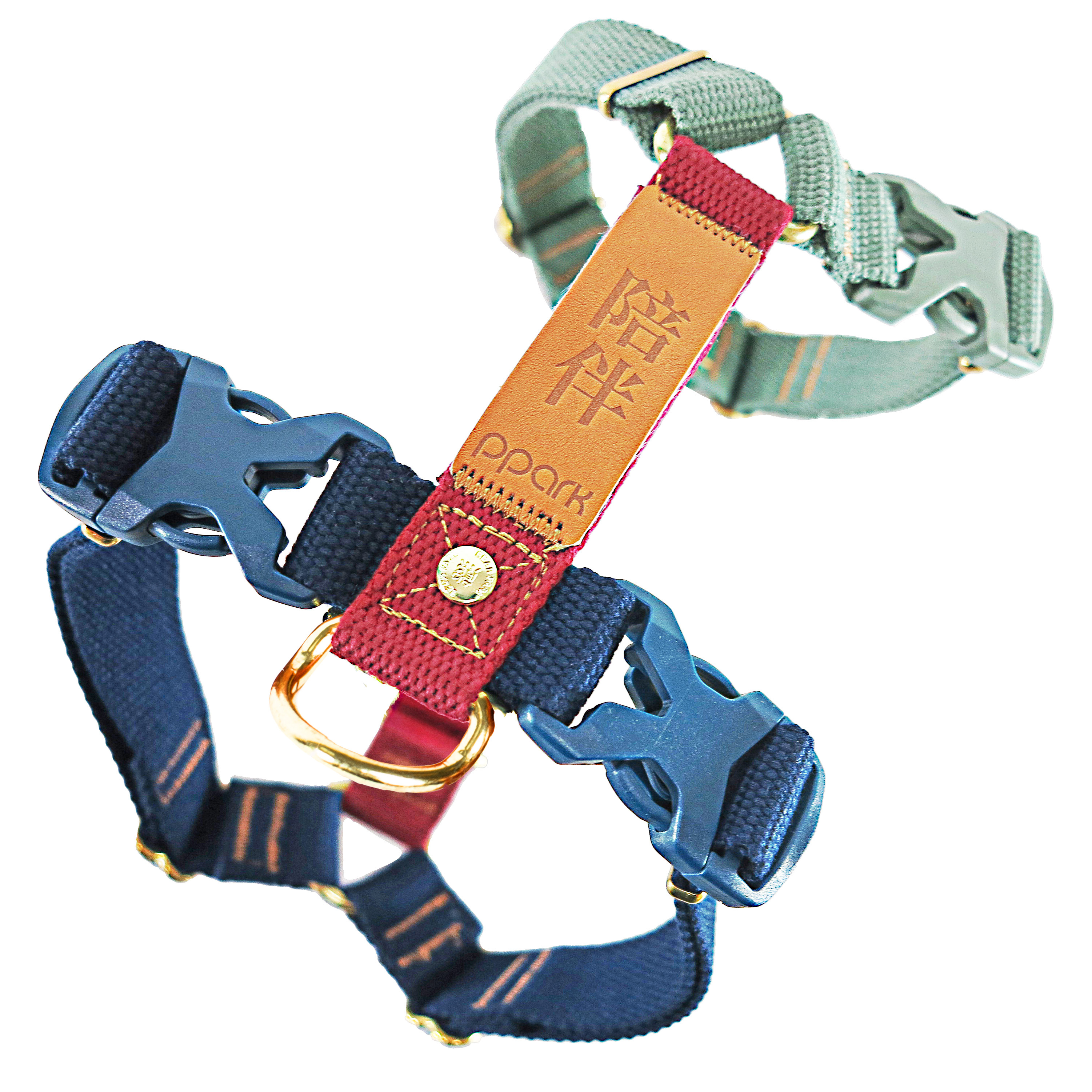 Vintage-3扣Ｈ型胸背帶（訓練師推薦款）