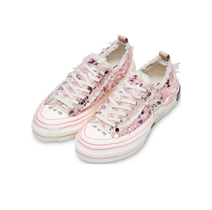 代購 Xvessel天鵝之吻 長絨毛亮片 帆布鞋 吳建豪 解構