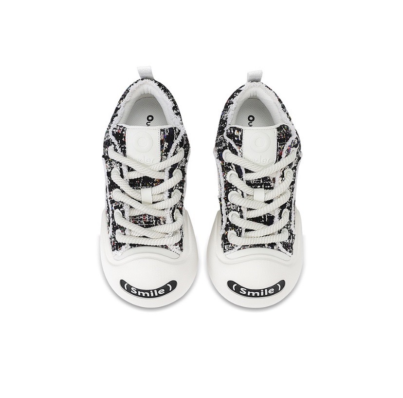 代購Ouder Smiler小香風大頭鞋 拼接編織 開口笑 板鞋 汪蘇瀧同款